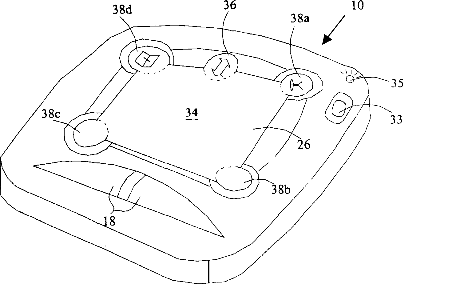 Information input device and method for portable electronic device