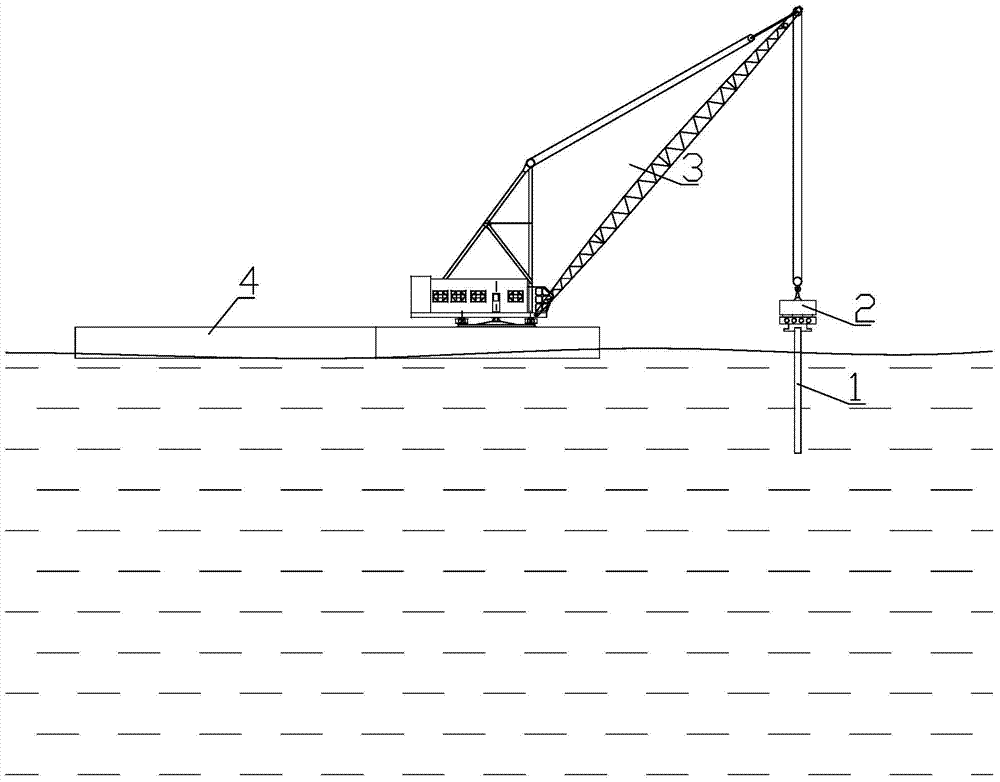 A method for pulling out underwater steel pipe piles for temporary projects of bridges
