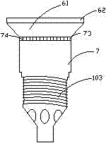 Mixed liquid gasification burner and nozzle-free water cooling gasification furnace end comprising same