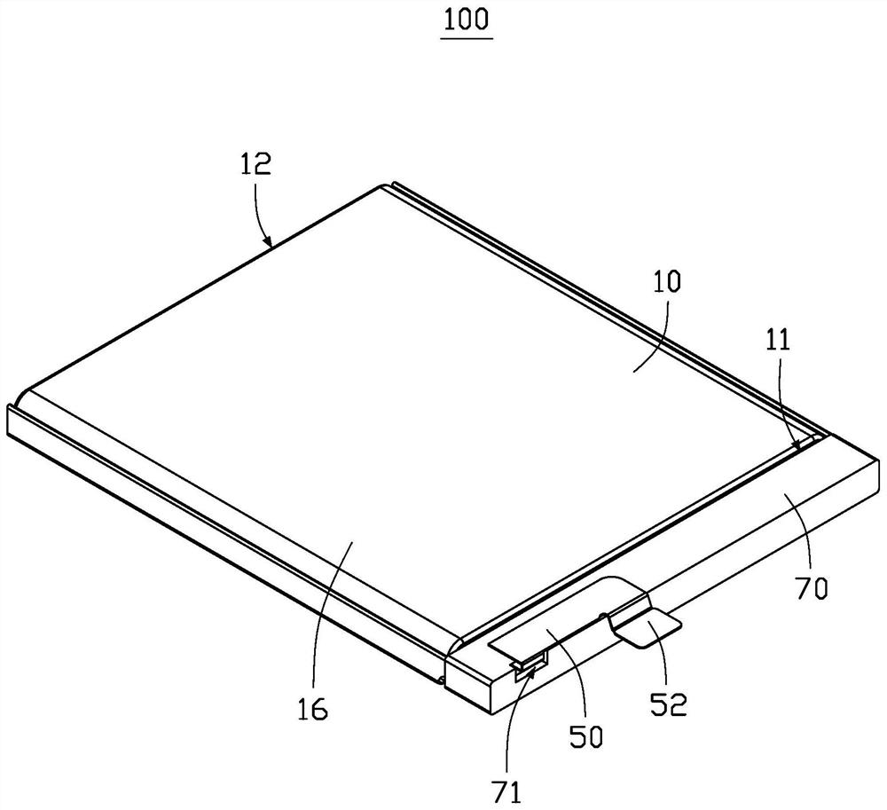 Battery, battery outgoing line method and electronic device