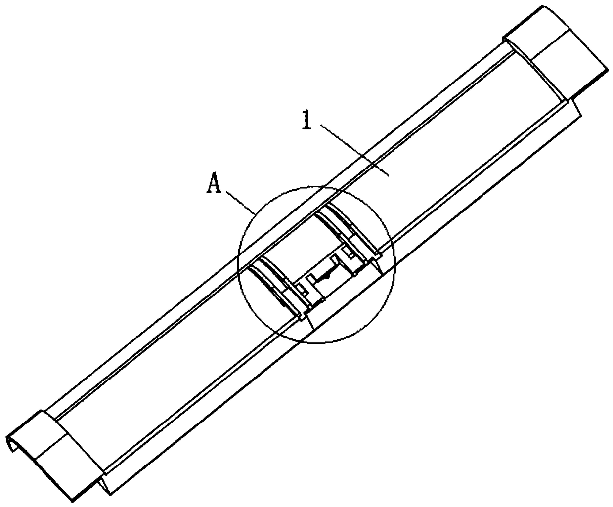 Spring button mounting structure and cleaning device with same