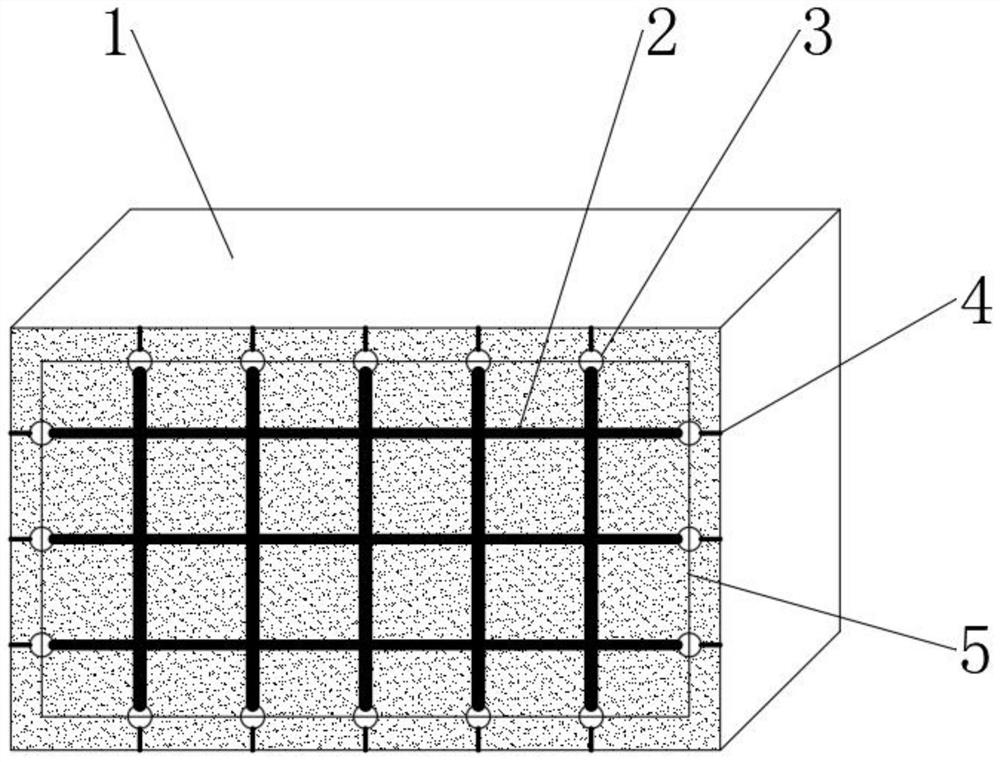 High-strength built reinforced concrete block and manufacturing mold thereof