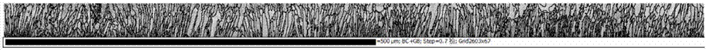 Preparation method of electron backscatter diffraction sample with alloy strip thickness section