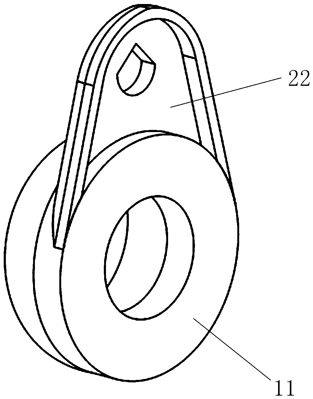 Safe guide wheel ring bushing device of enameling machine