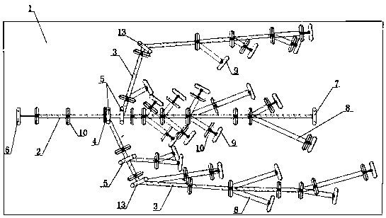 Wire harness assembly size and staple bolt examining and testing device and testing method thereof