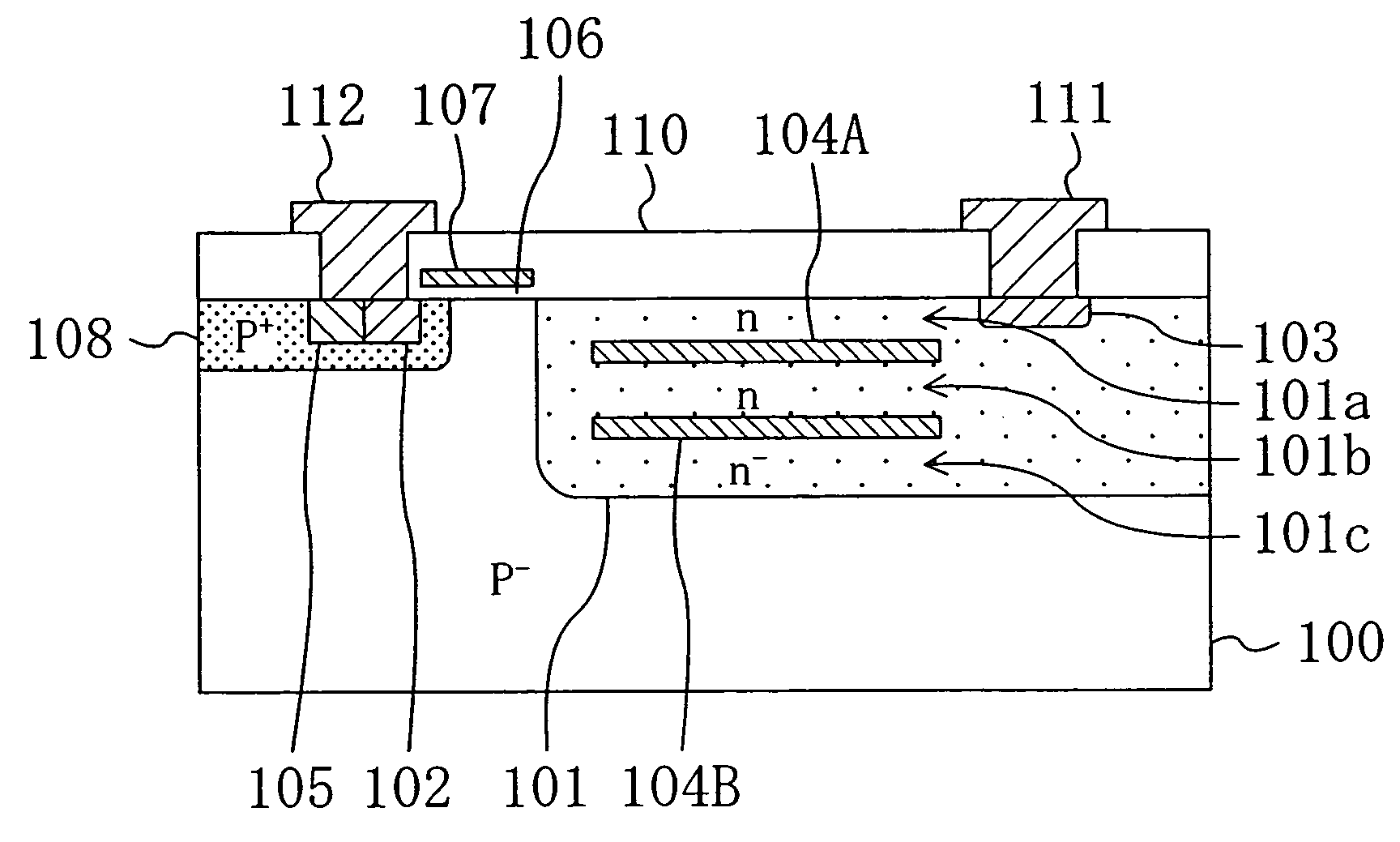 Method of manufacturing a semiconductor device having a high breakdown voltage and low on-resistance
