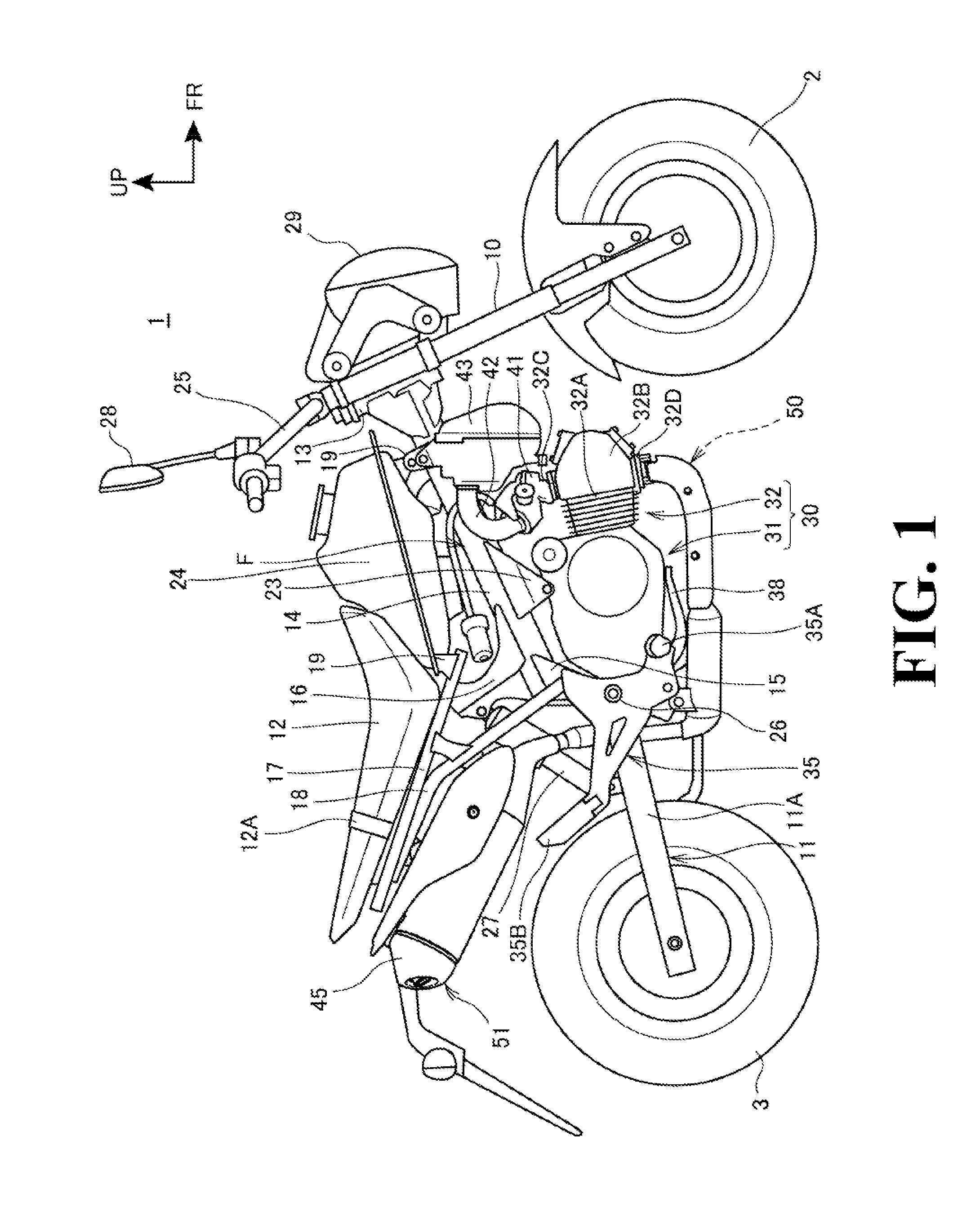 Exhaust pipe cover structure for saddle-ride type vehicle