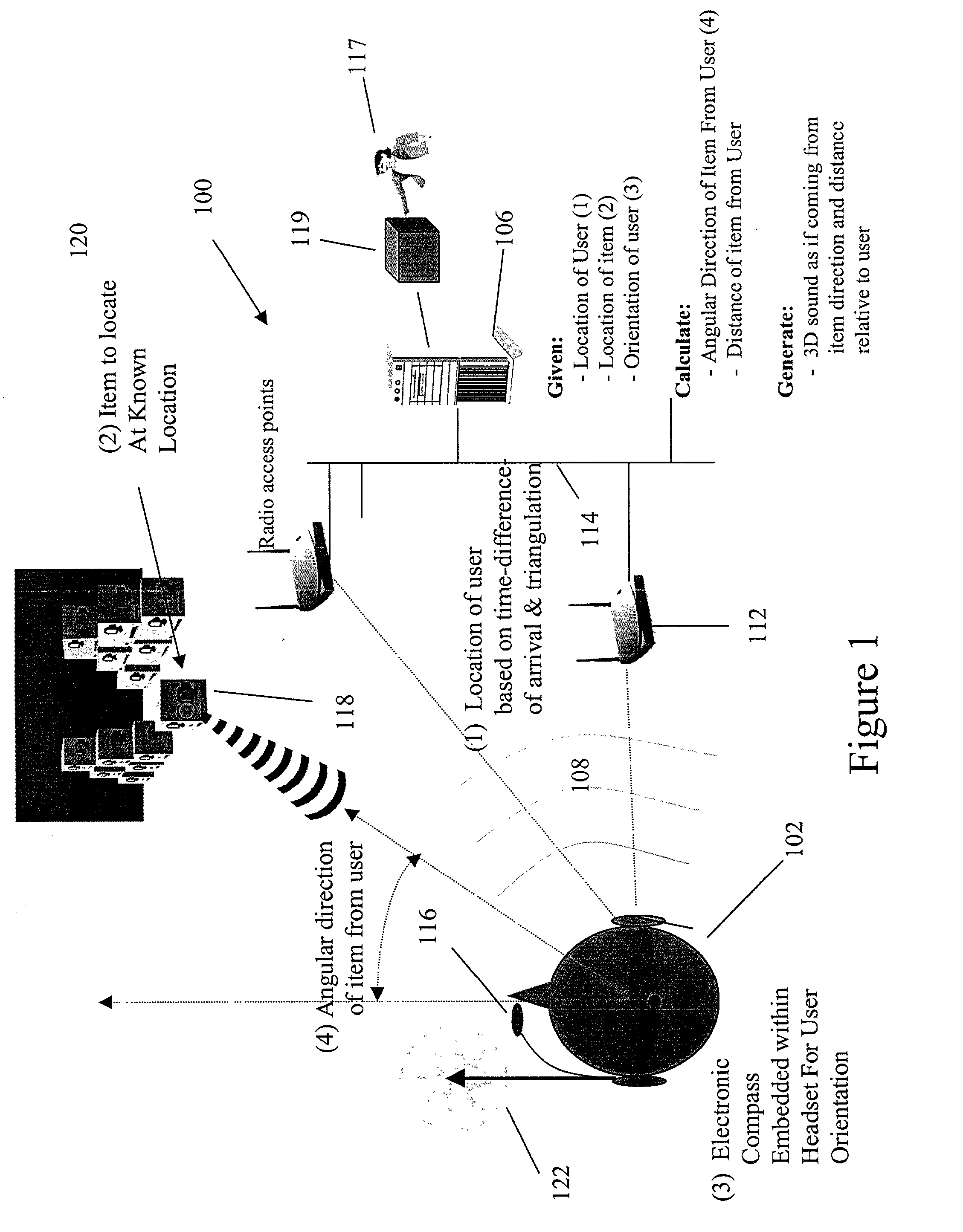 Three dimensional (3-D) object locator system for items or sites using an intuitive sound beacon: system and method of operation