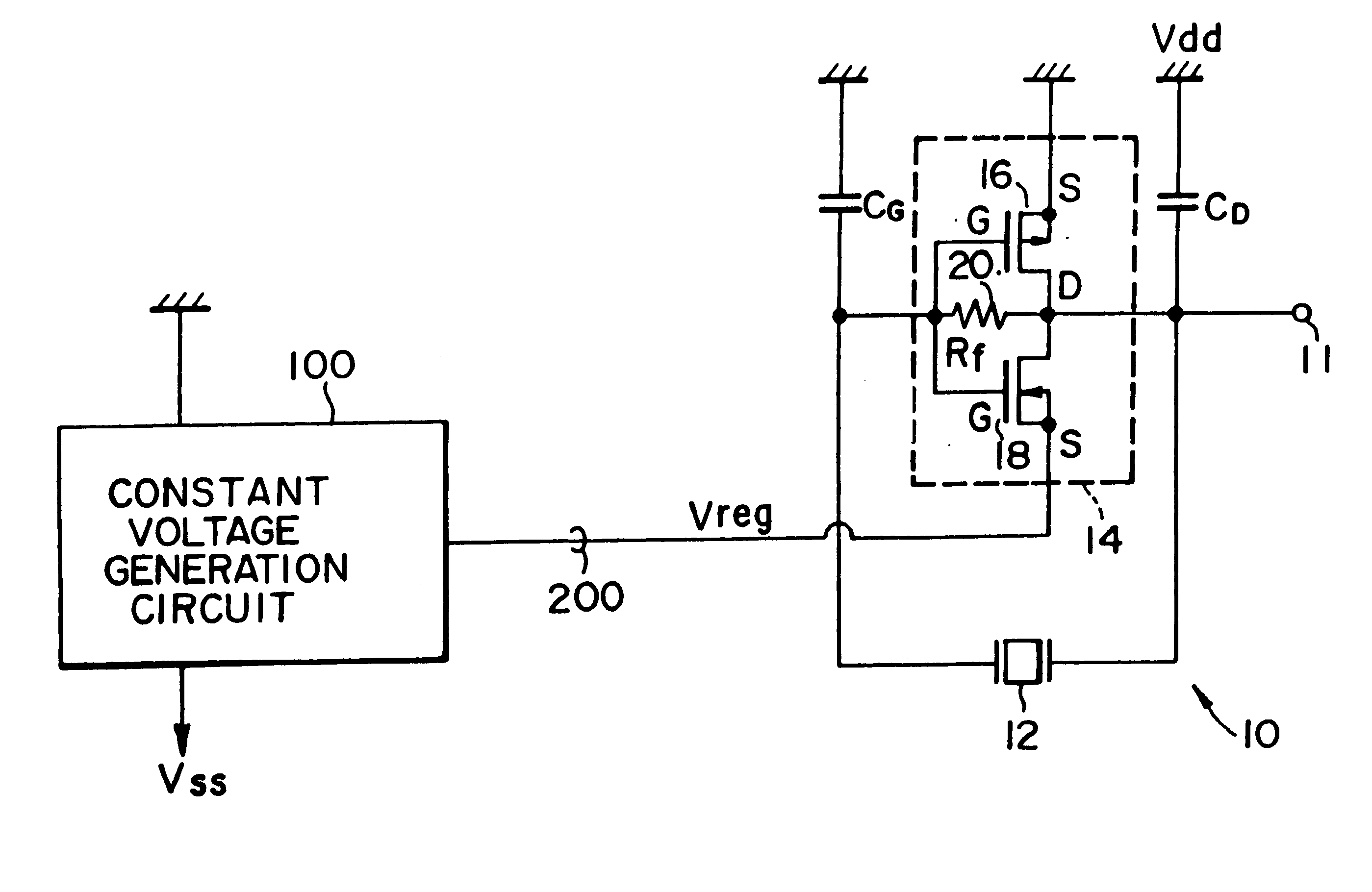 Electronic circuit, semiconductor device, electronic equipment, and timepiece