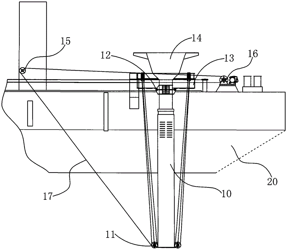 Riprap elephant trunk retraction system for immersed tube foundation construction