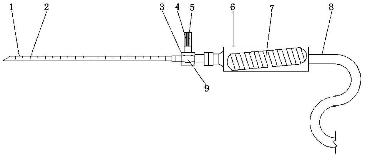 Lumbar puncture needle used for injecting anesthetics and application method of lumbar puncture needle