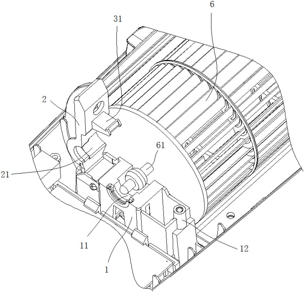 Shaft supporting base and device with shaft