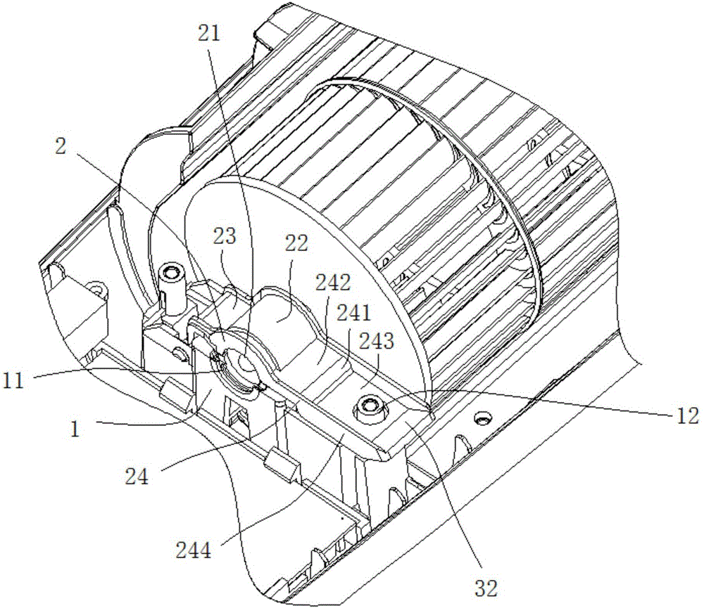 Shaft supporting base and device with shaft