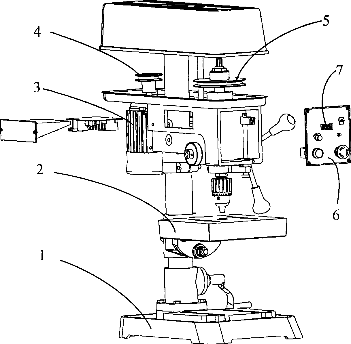 Variable-frequency control drill machine