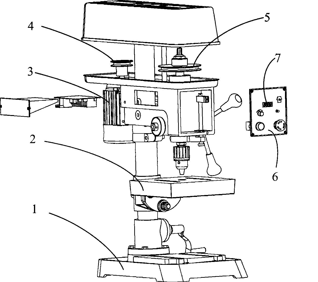 Variable-frequency control drill machine