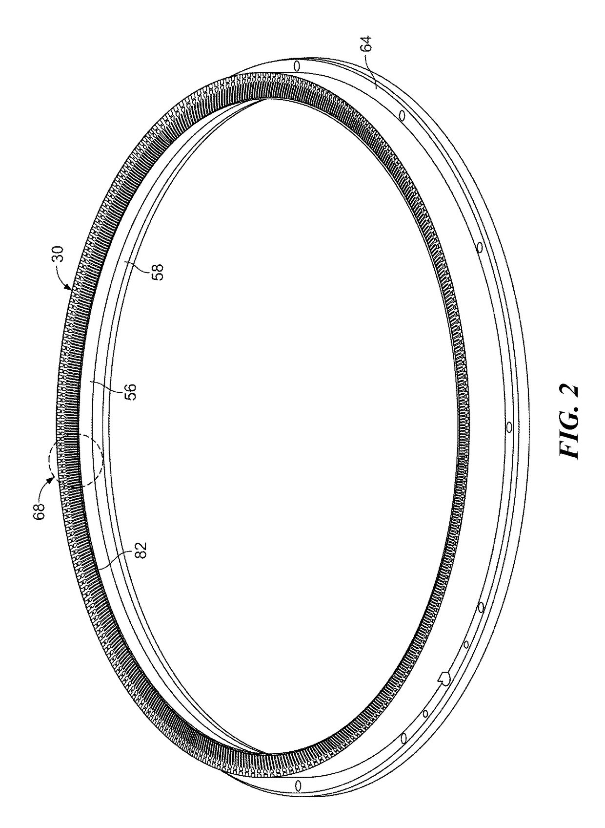 Electroplating contact ring with radially offset contact fingers