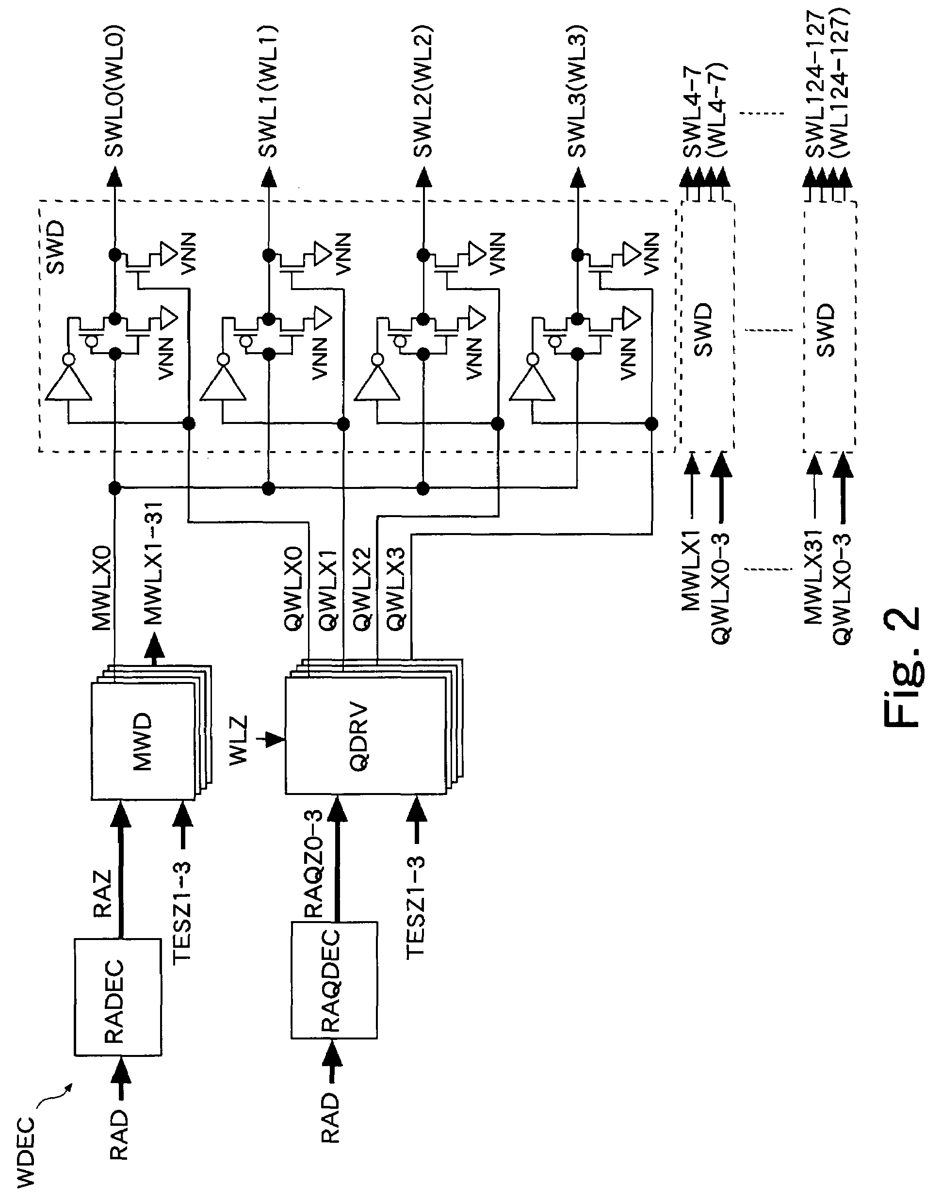 Semiconductor memory and system with matching characteristics of signal supplied to a dummy signal line and a real signal line