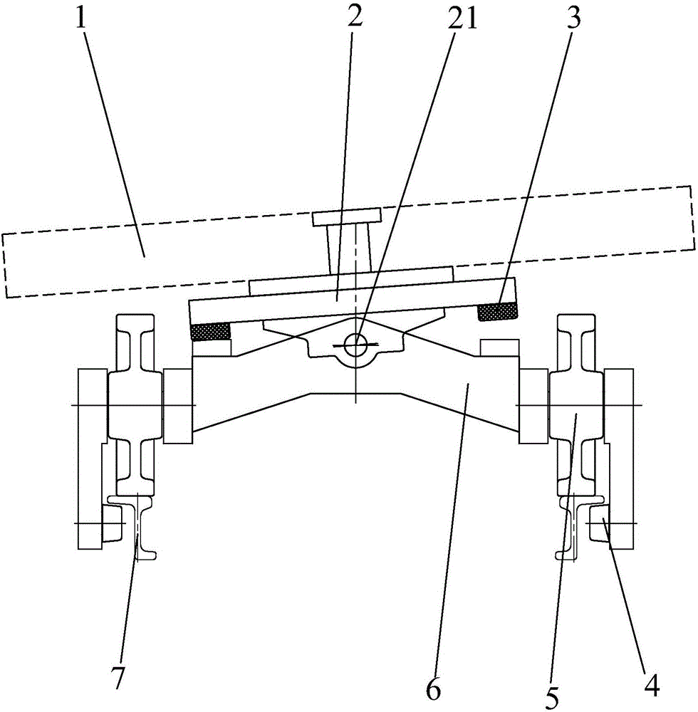 Independent suspension of rail vehicle wheel