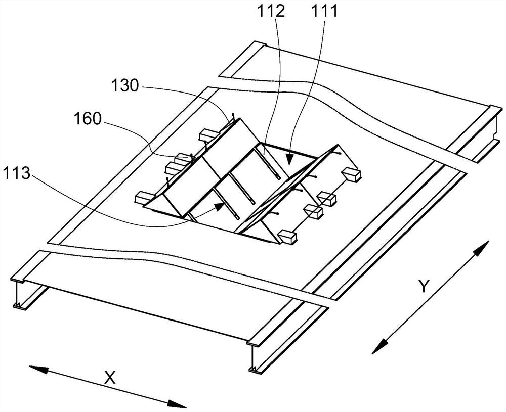 Roll-shaped cargo carrying device and container with the same