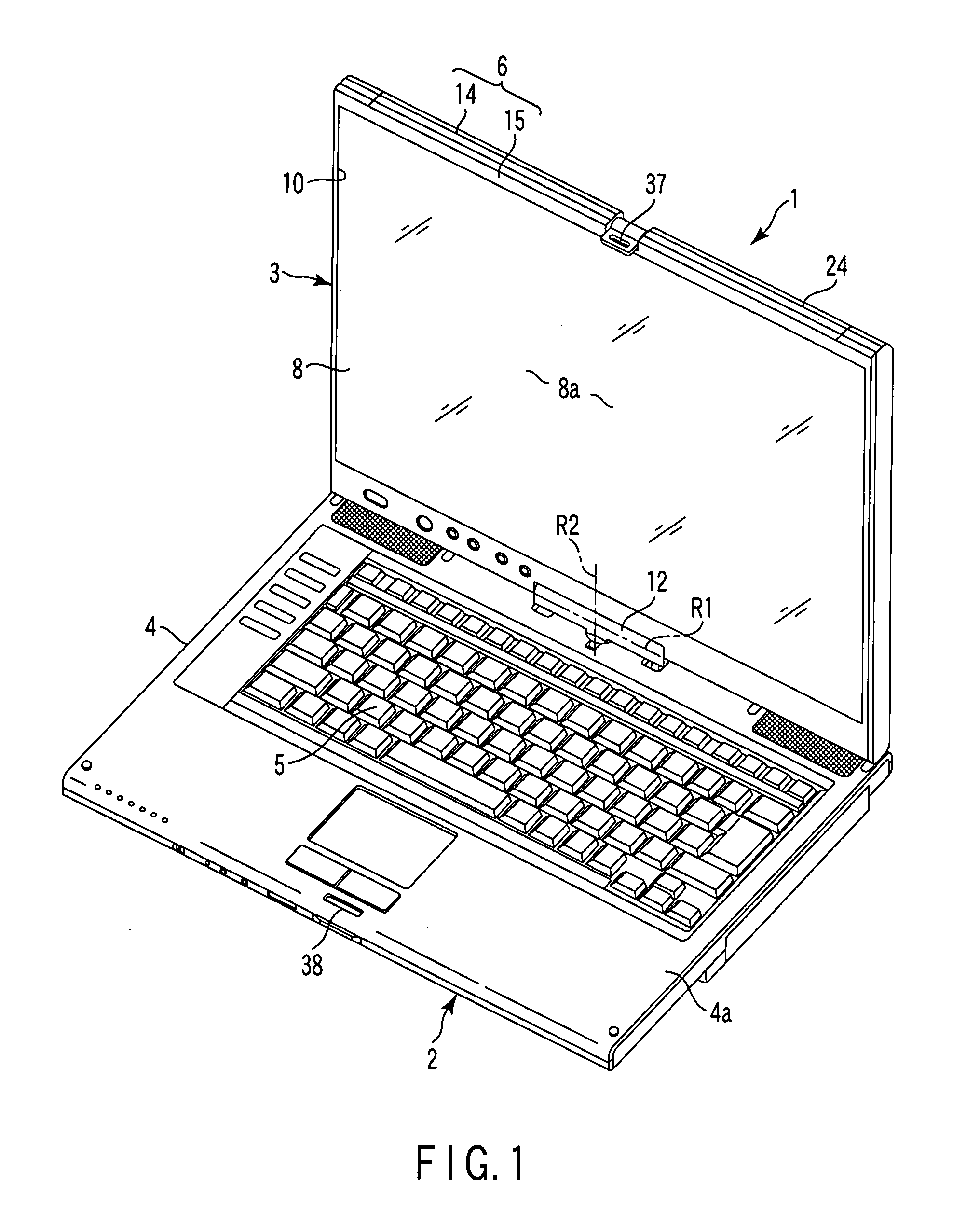 Parts combining structure, and electronic apparatus