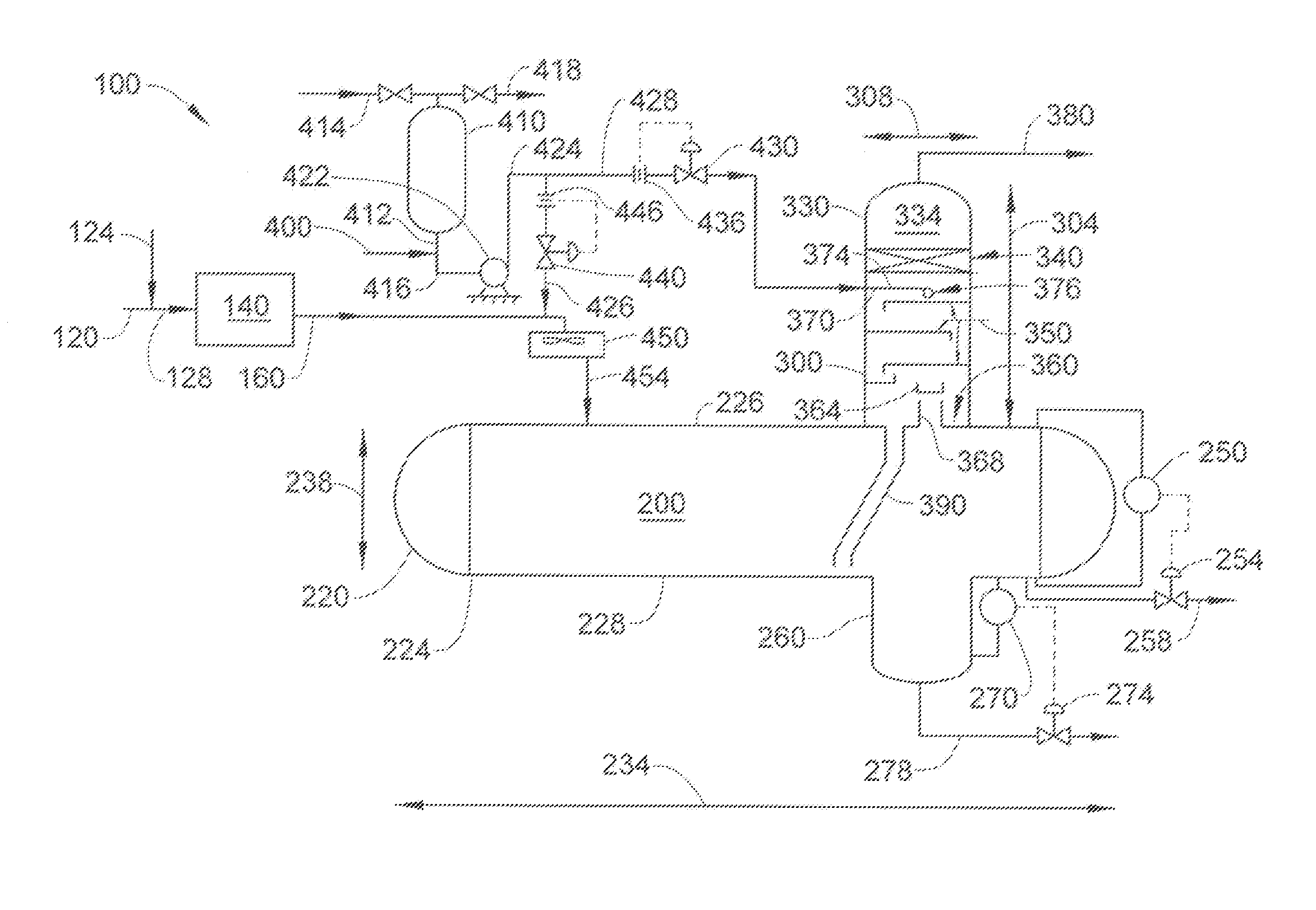 Process for washing a gas from a hydroprocessed effluent, and an apparatus and separator relating thereto