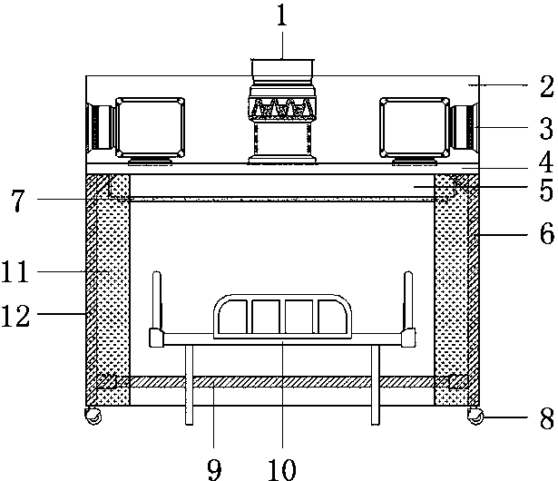Temporary isolated medical bed for patients with infectious diseases