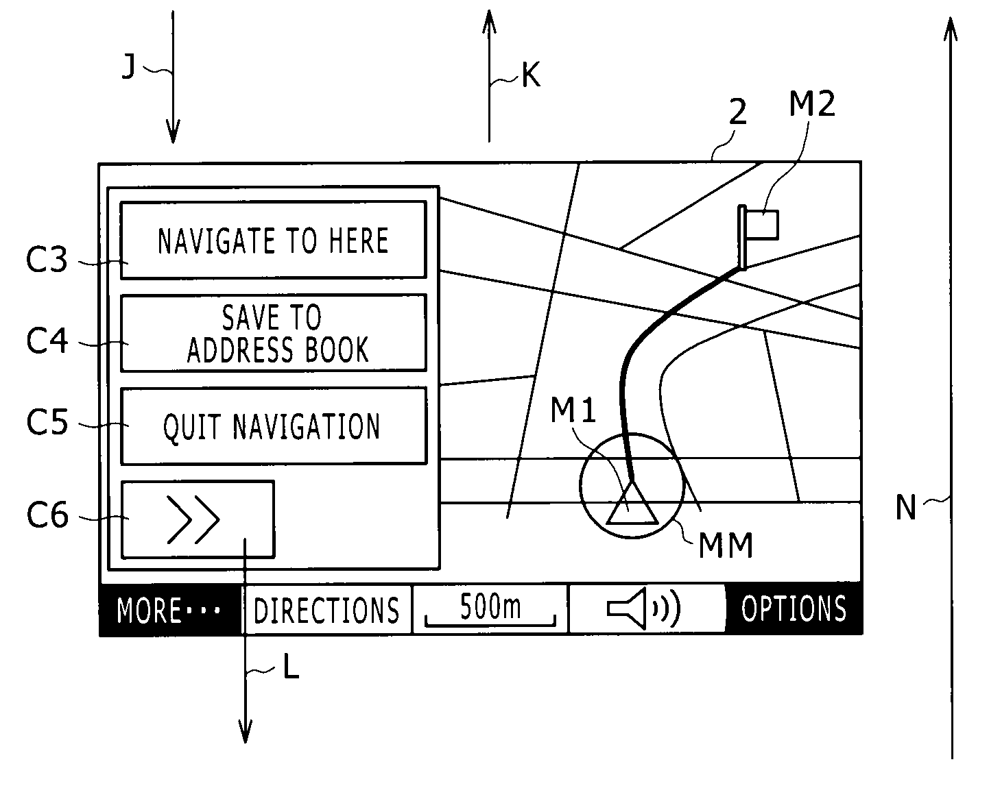 Navigation apparatus and navigation apparatus display method