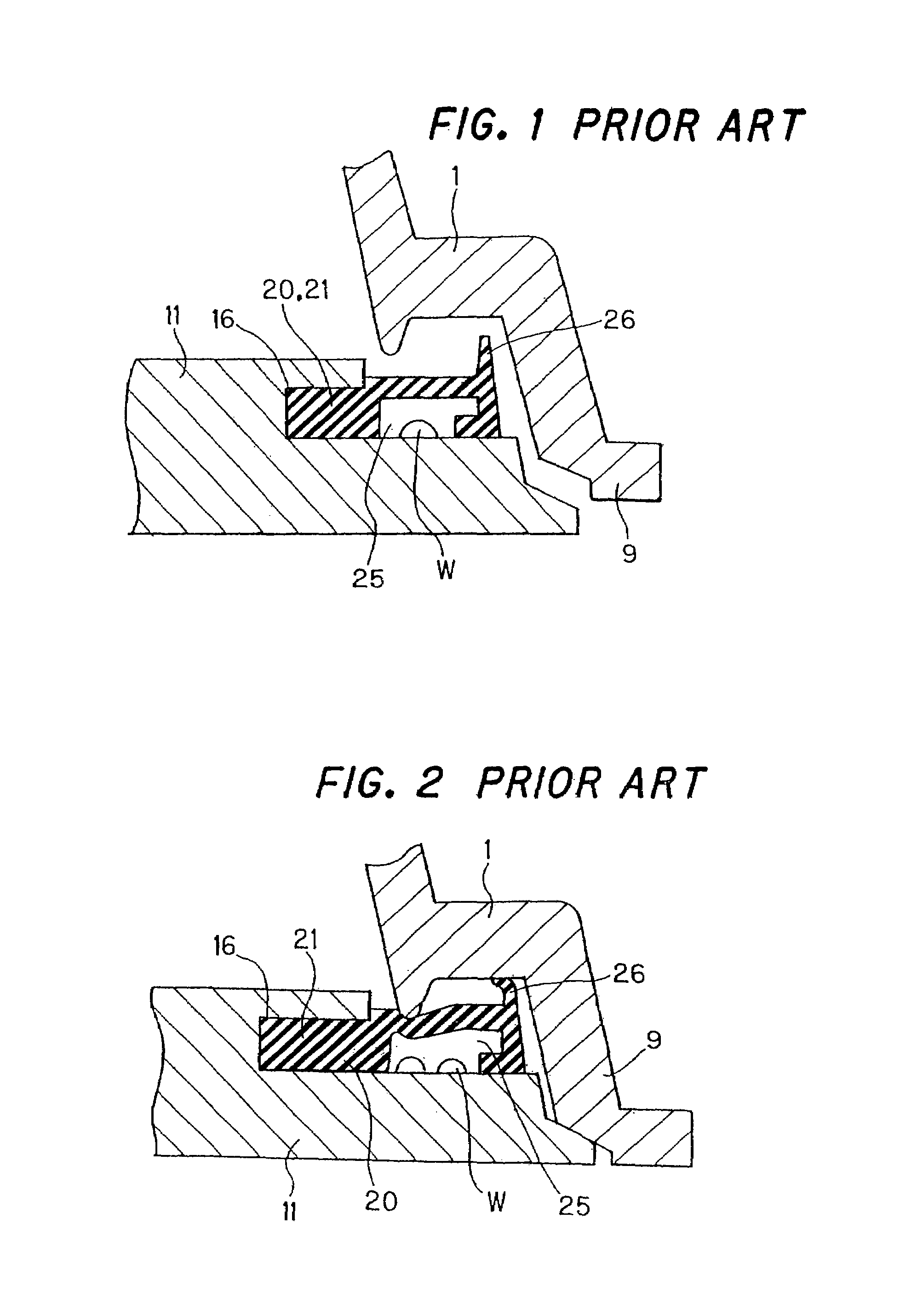 Sealing element with a protruding part approximately obliquely outward and a hermetic container using the same