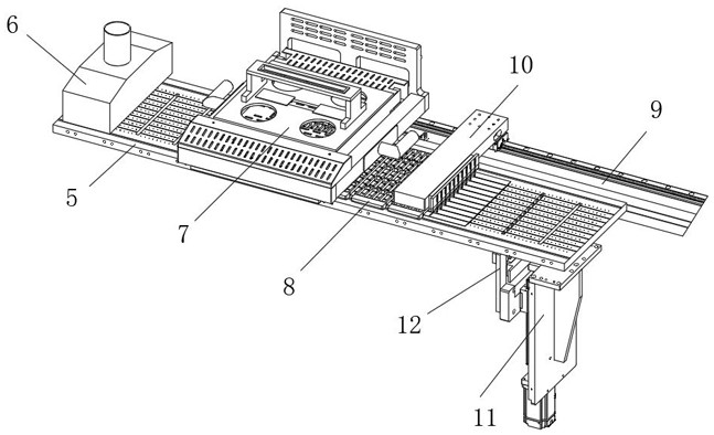 Bottom plate welding device and battery string production equipment