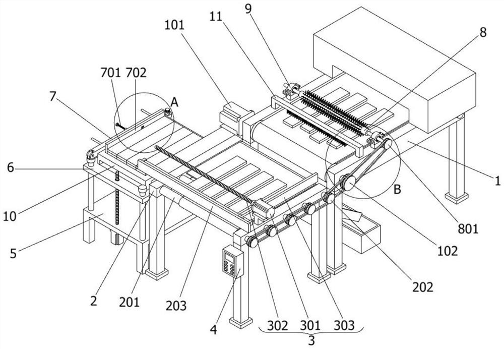 Automatic stacking device based on wooden floor stacking