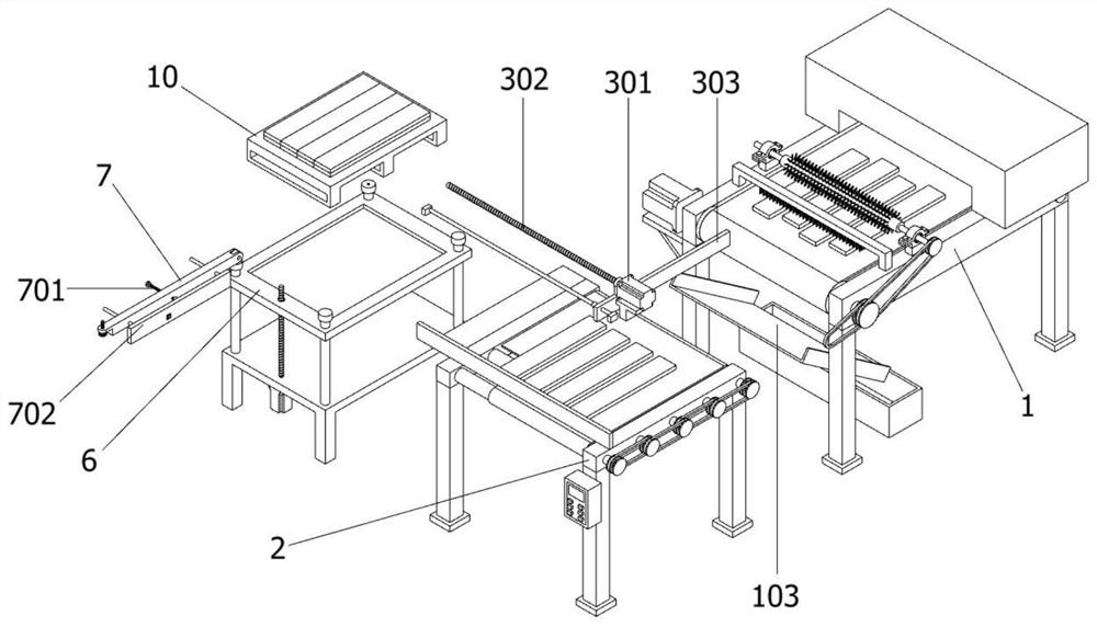 Automatic stacking device based on wooden floor stacking