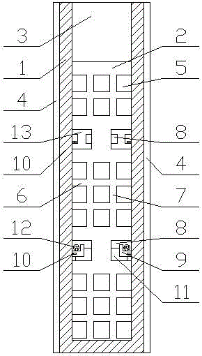 Construction method of assembling type building provided with hidden beams