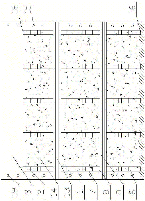 Construction method of assembling type building provided with hidden beams