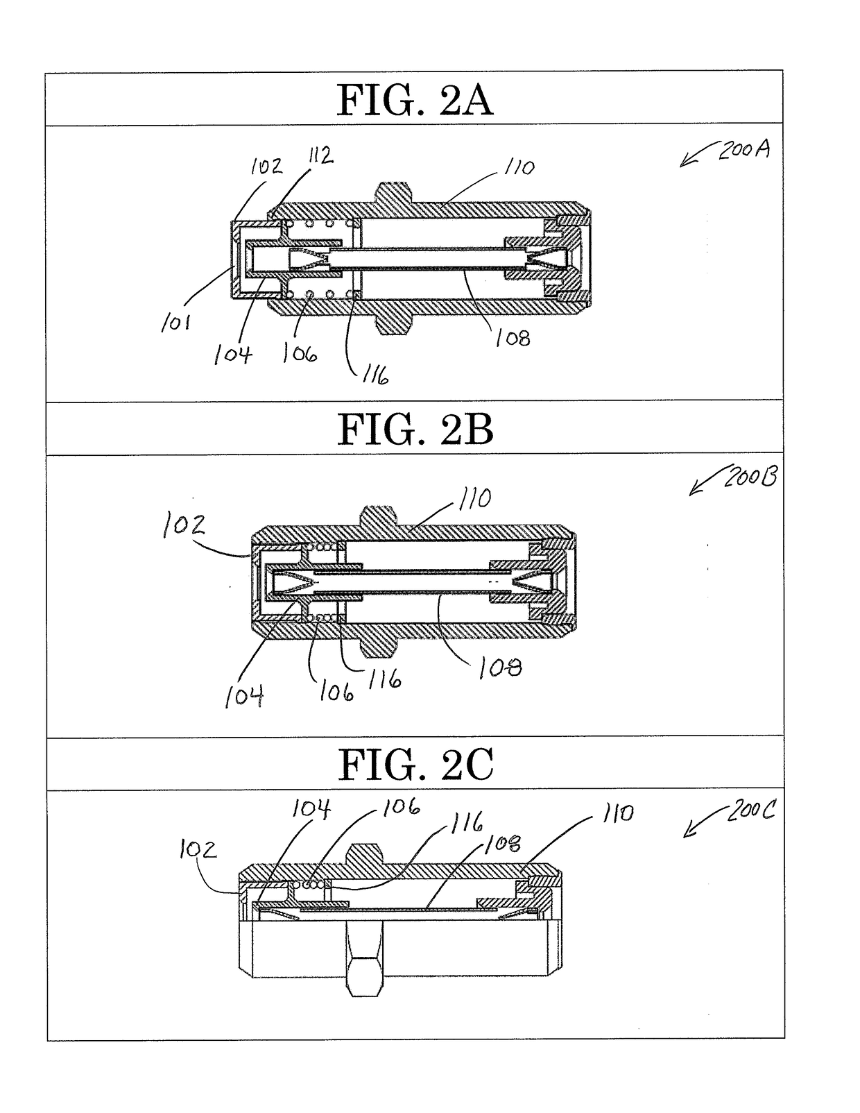 Coaxial connector with plunger