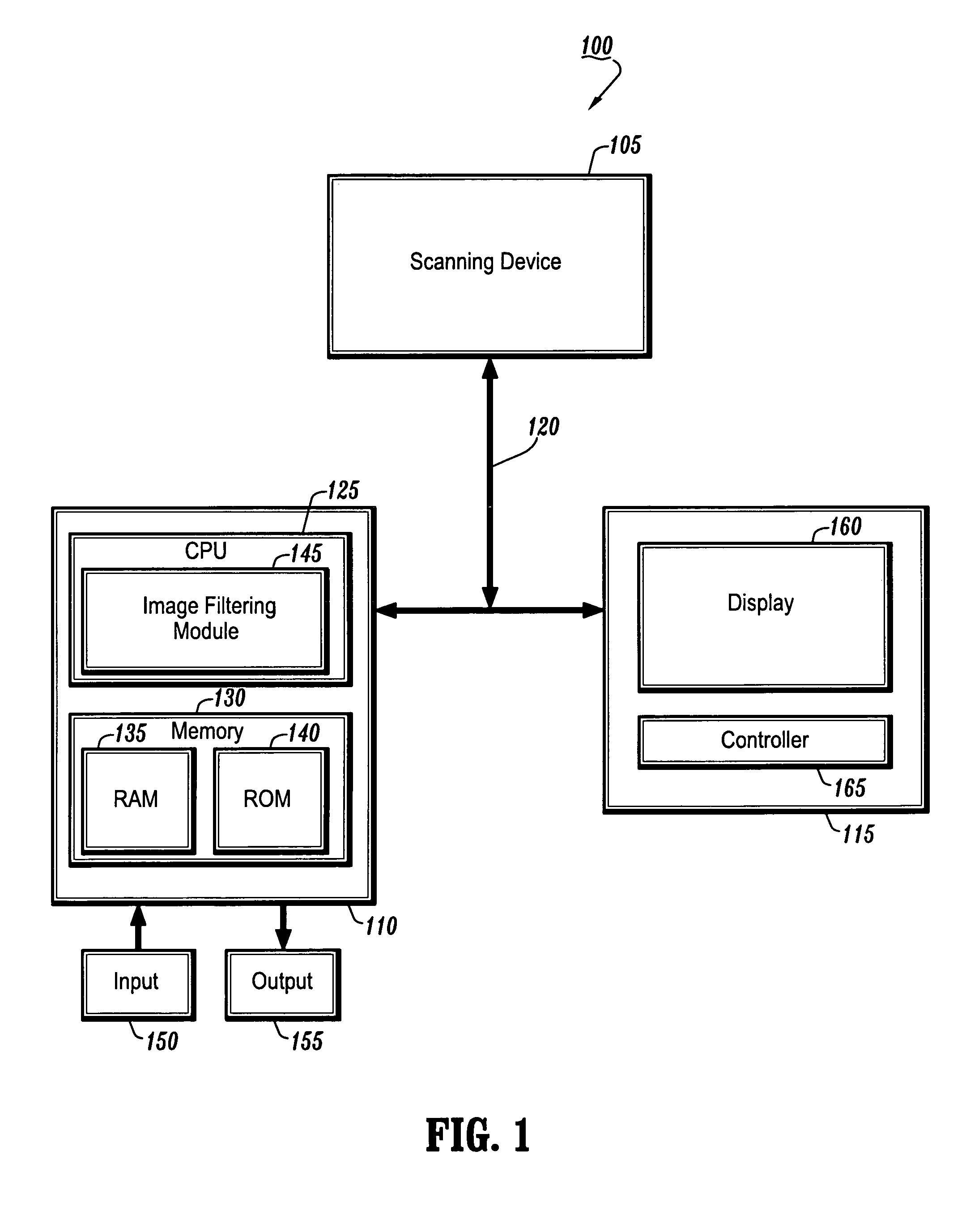 System and method for filtering noise from a medical image