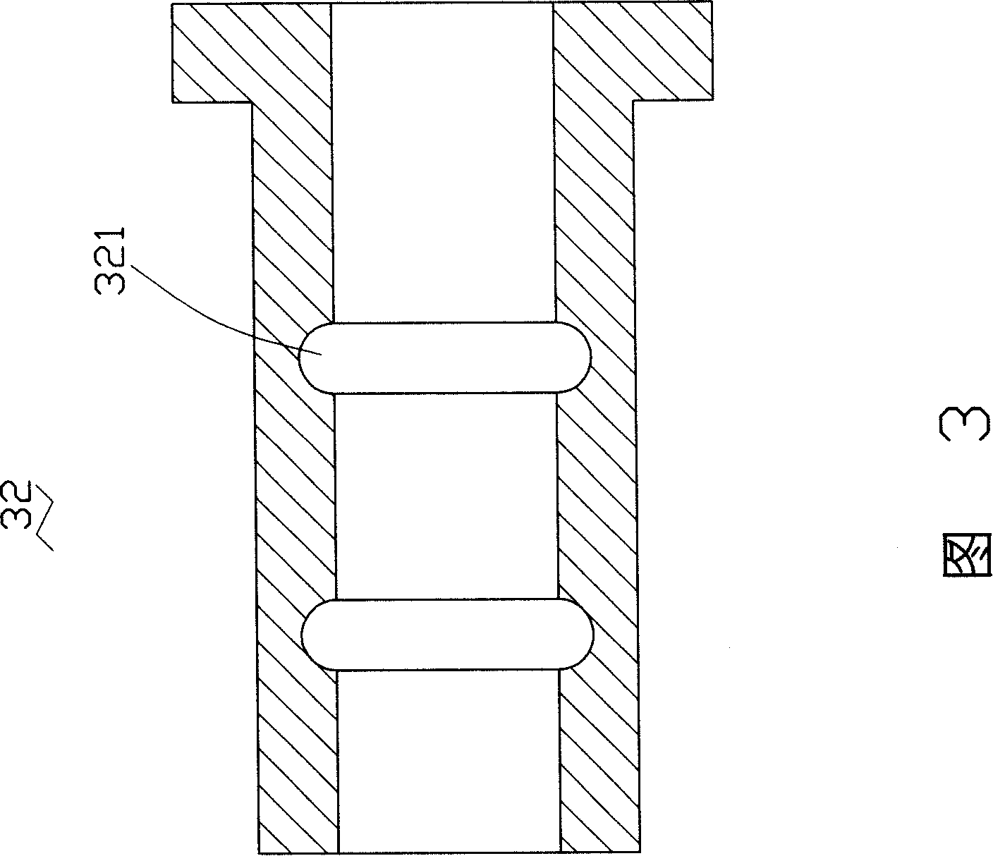 Opening and closing device for mould and mould using the same