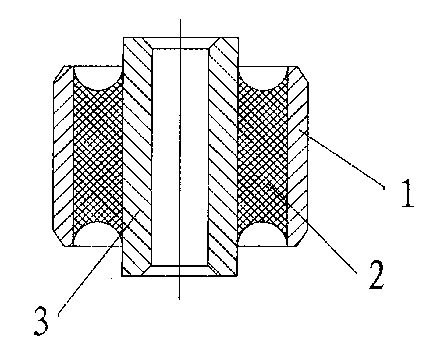 Processing method of rubber shock-absorbing sleeve