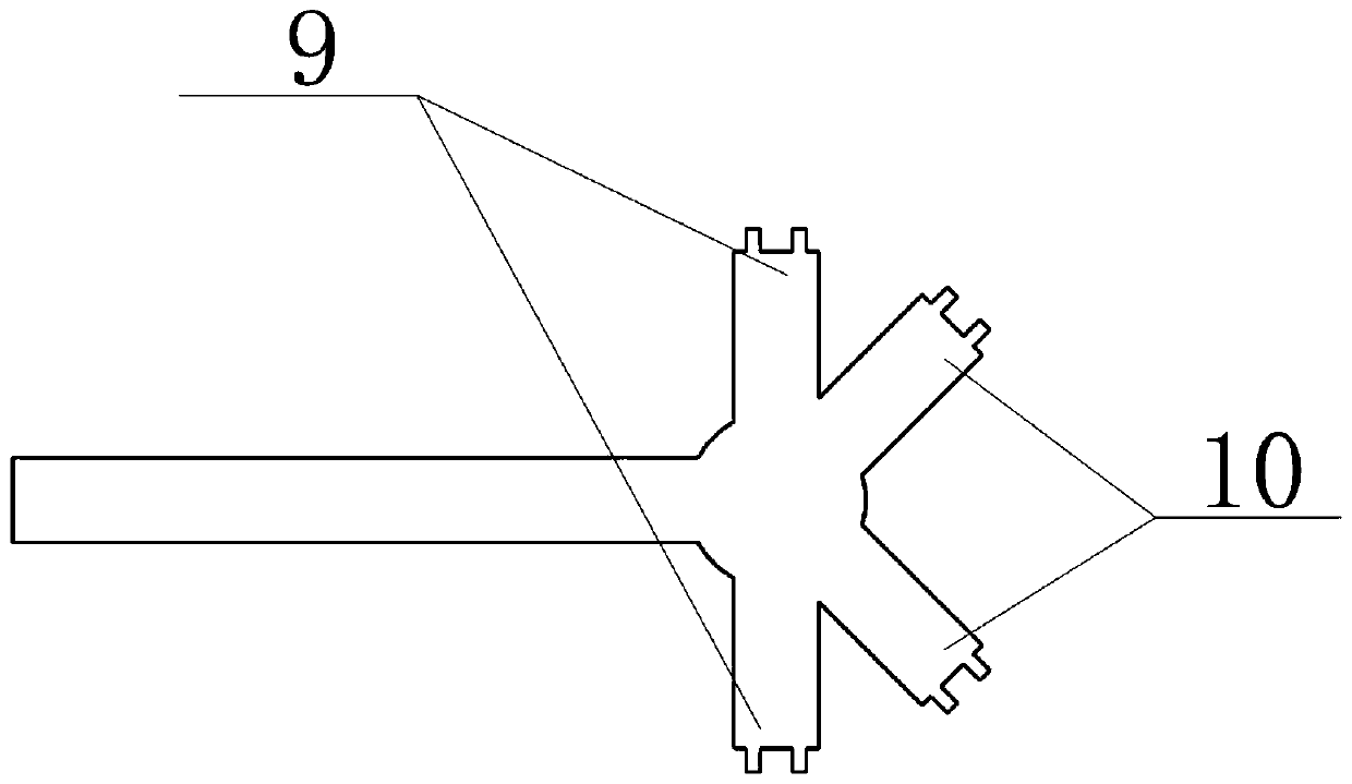 K-type single-pole four-throw radio frequency MEMS switch