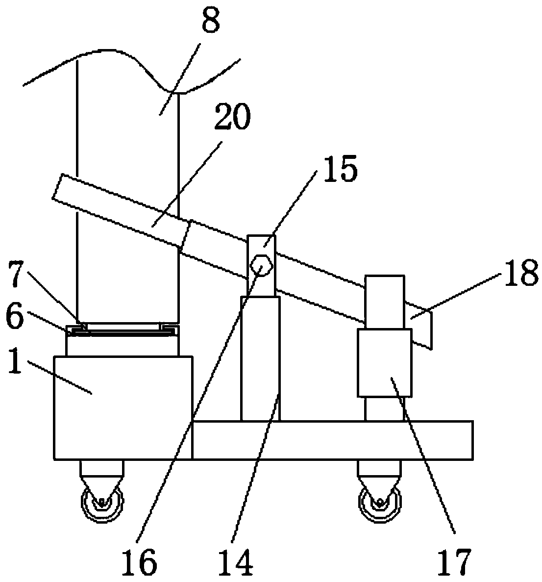 Protective device used for coal mine mining and preventing waste residues from falling