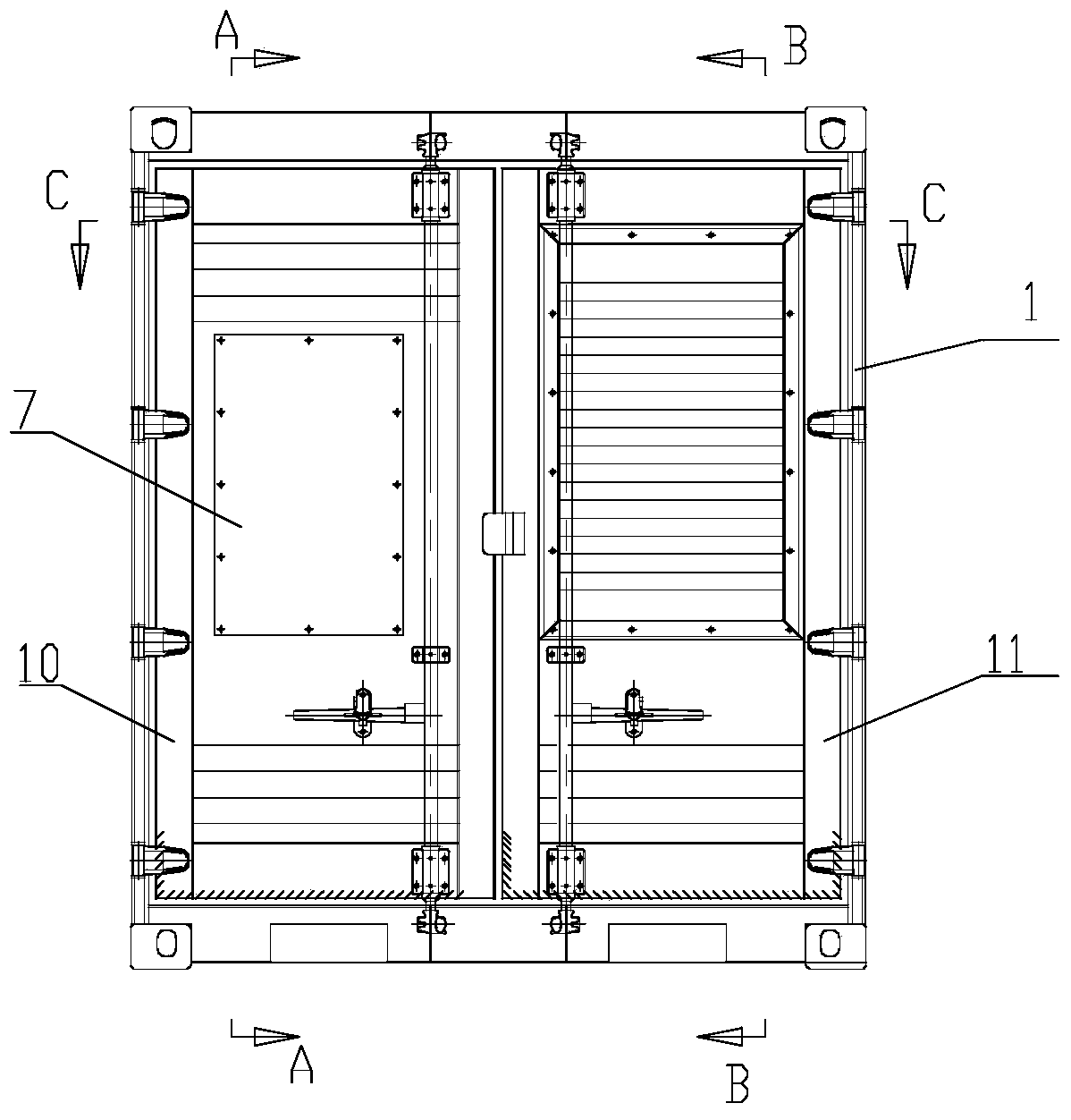 Combined type outdoor power supply device