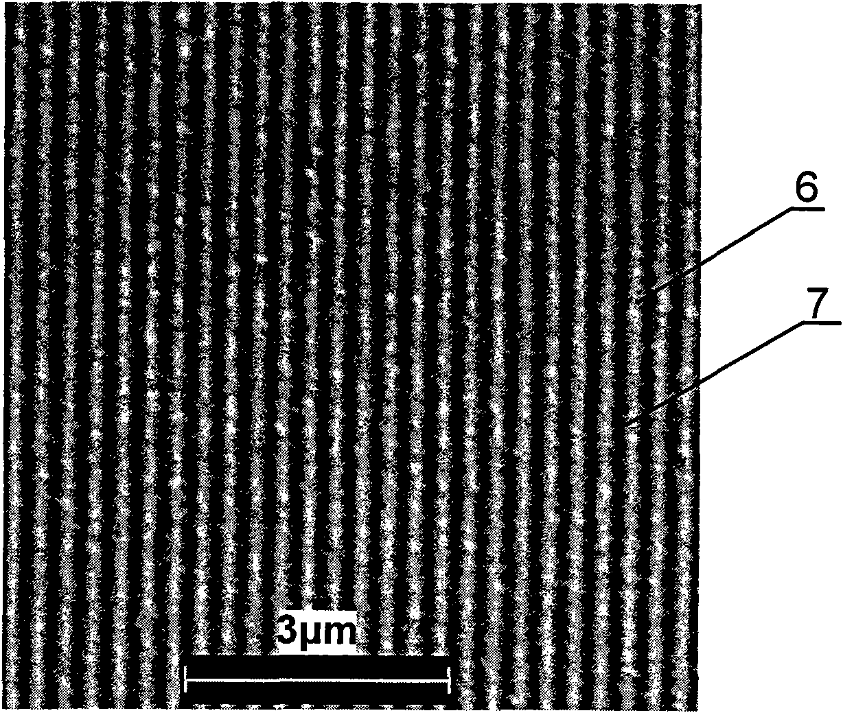 Method for directly writing metal micro-nano structure by ultraviolet laser interferometry etching