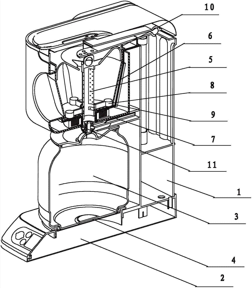Stirring device for coffee machine and coffee machine