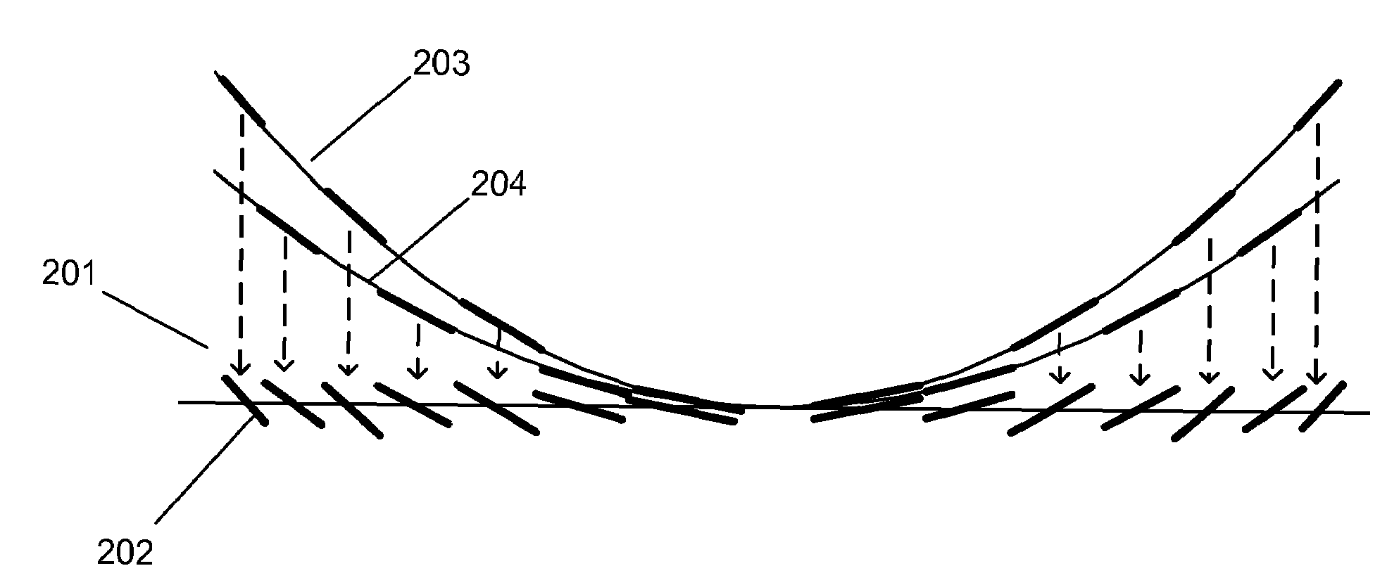 Micromirror array lens with optical surface profiles