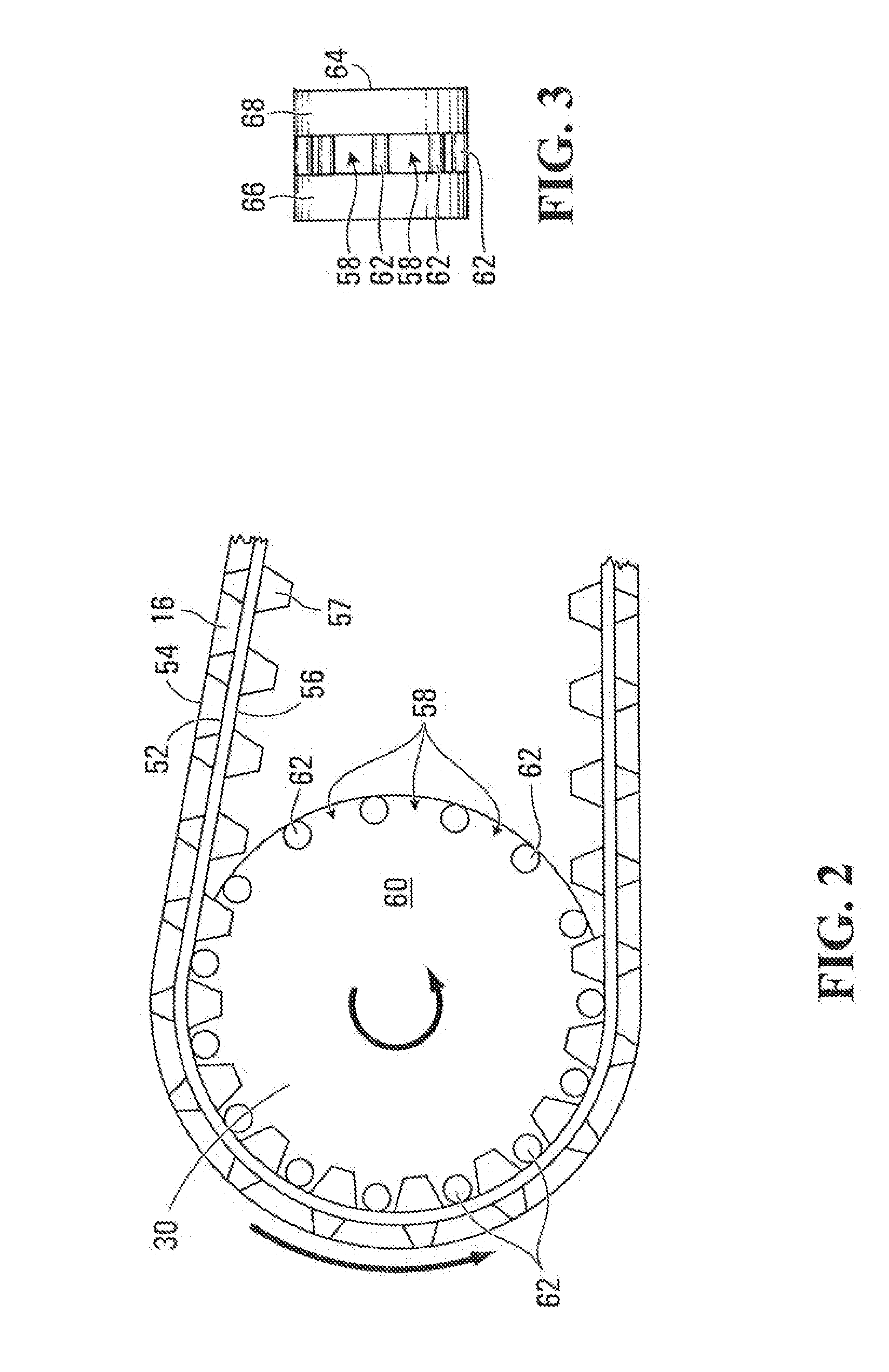Drive sprocket, drive lug configuration and track drive arrangement for an endless track vehicle