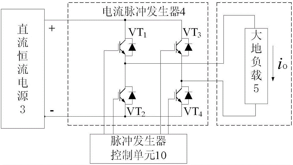 Electrical source transmitter device and control method with self-adaptive dummy load