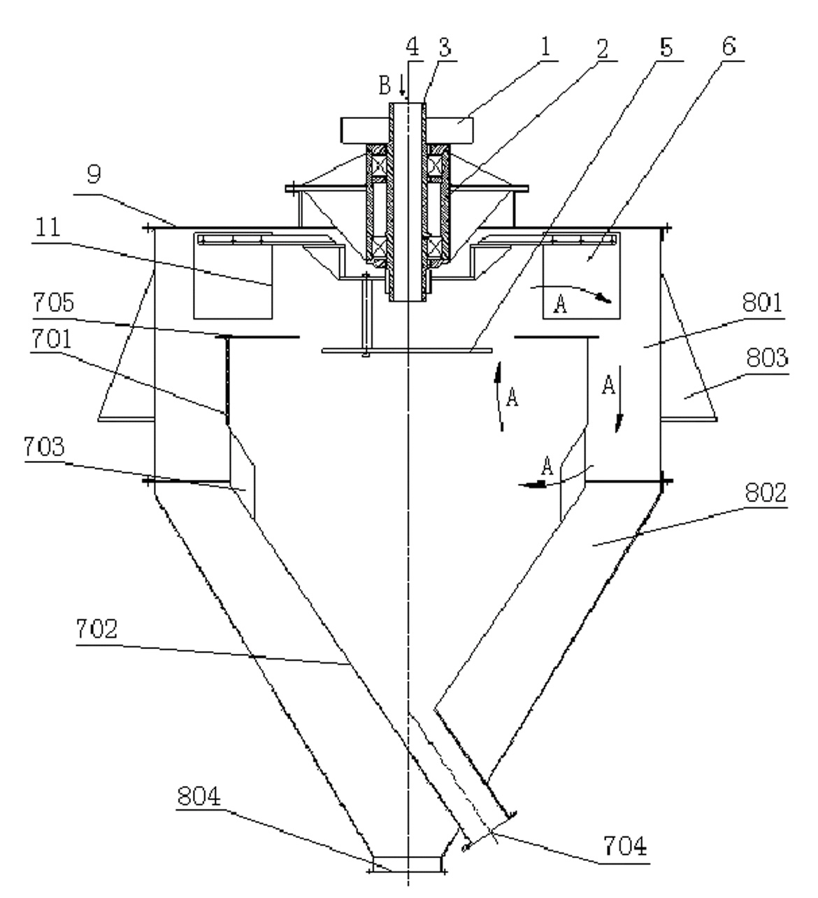 Coarse fraction powder concentrator