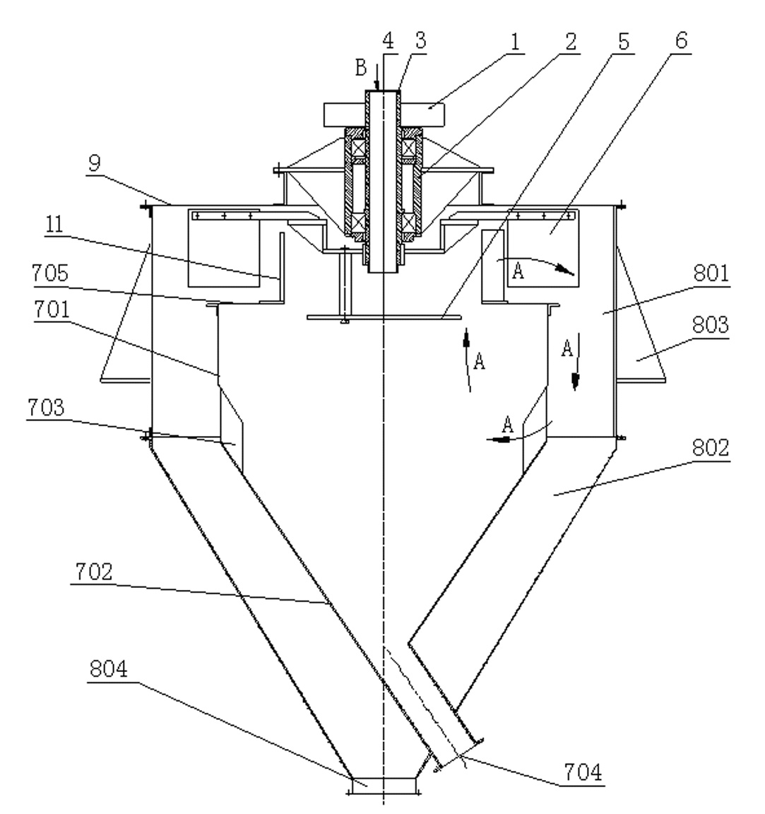 Coarse fraction powder concentrator