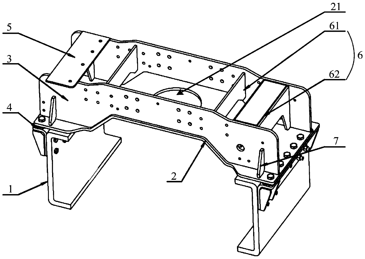 Lifting cylinder support and wide-body vehicle