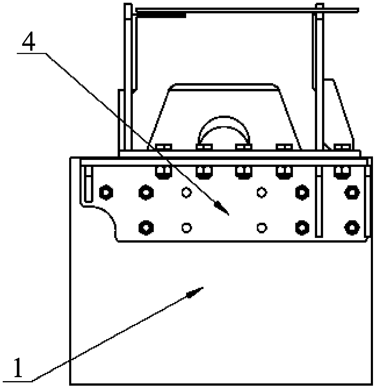 Lifting cylinder support and wide-body vehicle