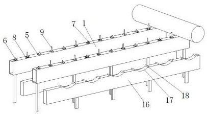 An in-furnace conveying device with good anti-black mark effect for round steel heating furnace